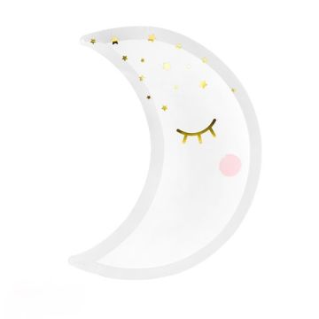 Paper Plates Moon 24cm, 6pcs