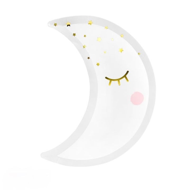 Paper Plates Moon 24cm, 6pcs