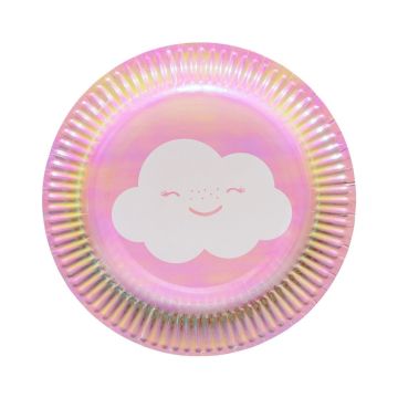 Paper Plates Iridescent Cloud 18cm, 6pcs.