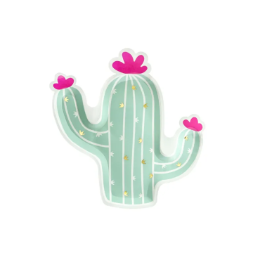Paper Plates Cactus 23x24cm, 6pcs.