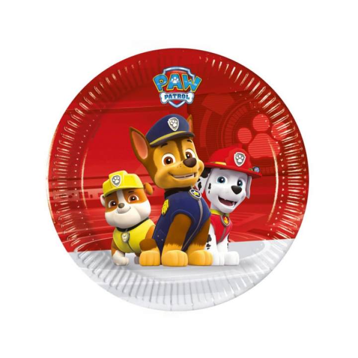 Paper Plates Paw Patrol 20cm. 8pcs.  (plastic free)