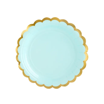 Paper plates mint 18cm. 6pcs. (plastic free)