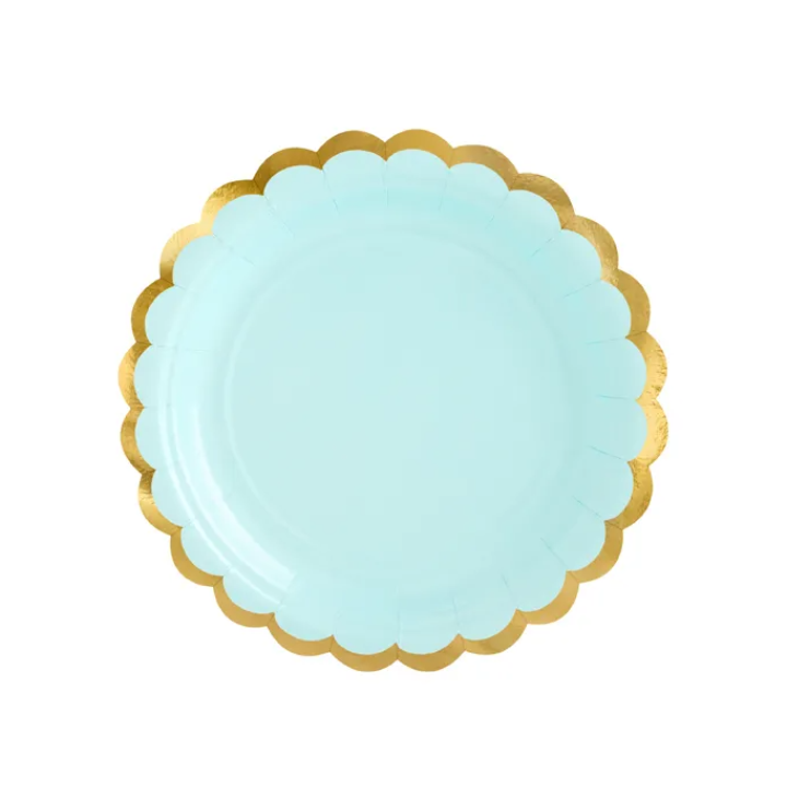 Paper plates mint 18cm. 6pcs. (plastic free)