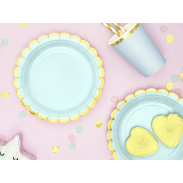 Paper plates mint 18cm. 6pcs. (plastic free)