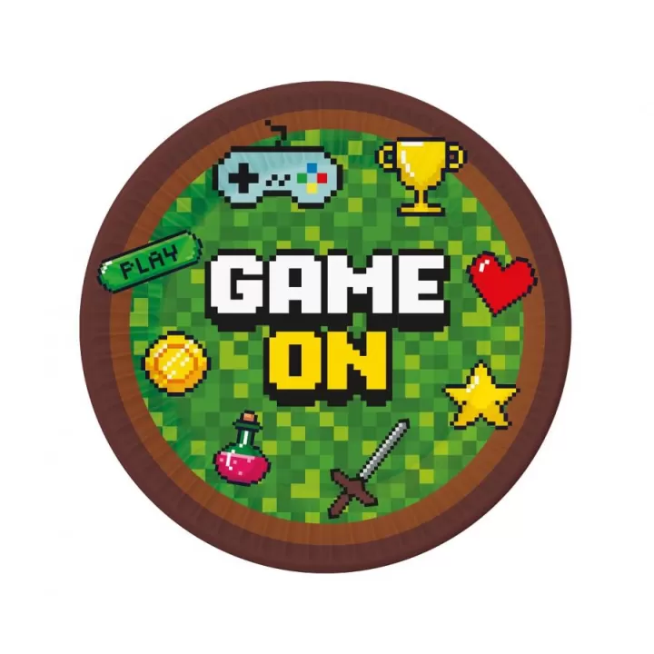 Paper Plates Game on Minecraft 23cm, 6pcs.