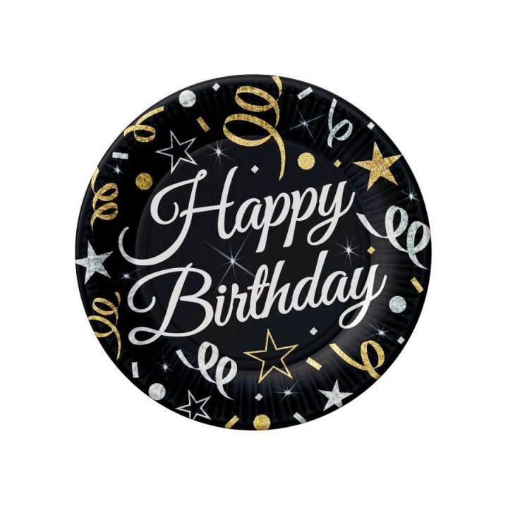 Paper Plates ''Happy Birthday'' 18cm, 6pcs.
