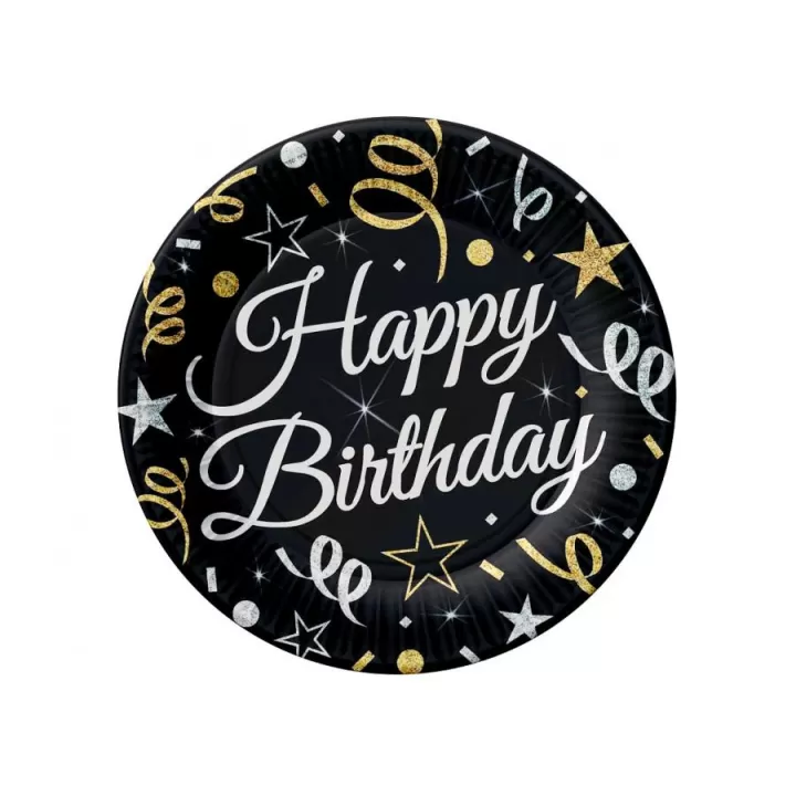 Χαρτινα Πιατα ''Happy Birthday'' 18εκ, 6τμχ.