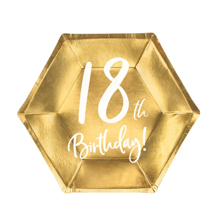 Paper Plates ''18th Birthday'' 20cm.