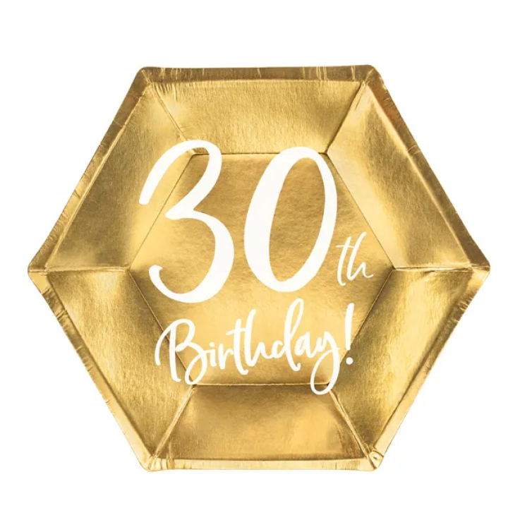 Paper Plates ''30th Birthday'' 20cm.