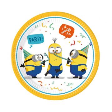 Party Plates Minions 8pcs  Party Plates Minions 8pcs