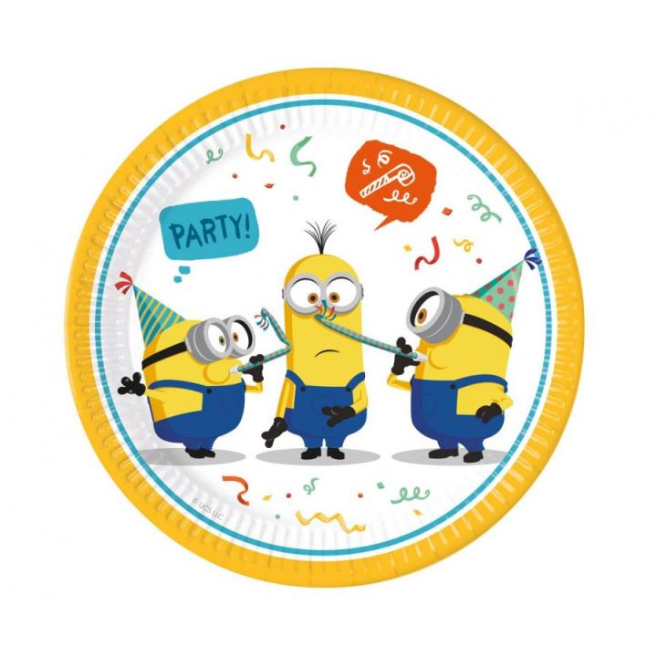 Party Plates Minions 8pcs 