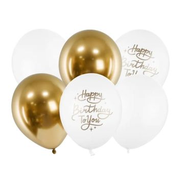 Balloon set Happy Birthday To You, 6pcs, 30cm.