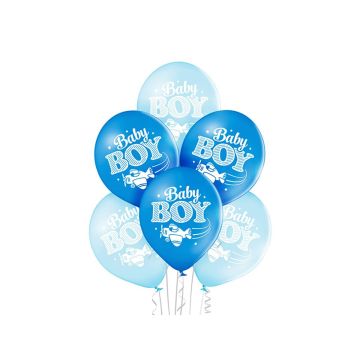 Latex Balloons Baby Boy 6pcs.
