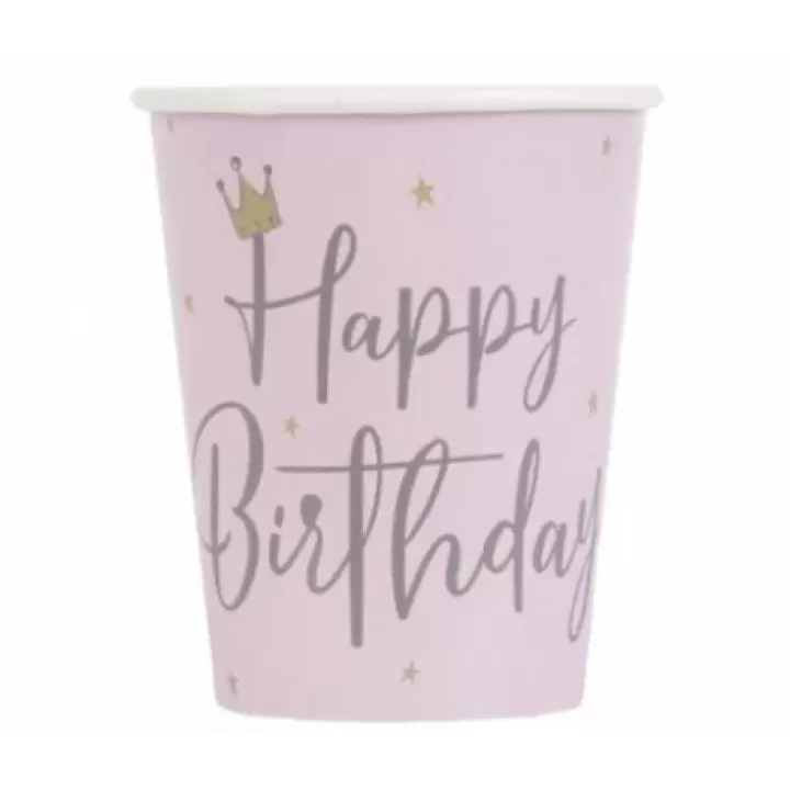 Χαρτινα Ποτηρια ''Happy Birthday'' 8τμχ, 270ml.