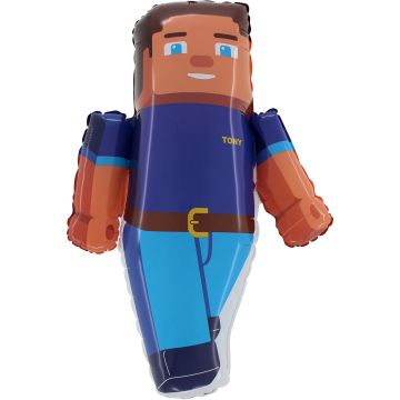 Foil Balloon Tony Steve Minecraft 76 cm.