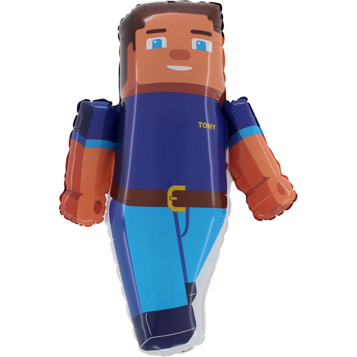 Foil Balloon Tony Steve Minecraft 76 cm.
